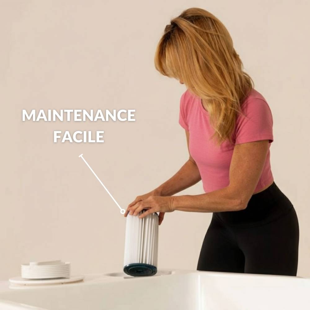 changement d'un filtre d'un bain de cryothérapie