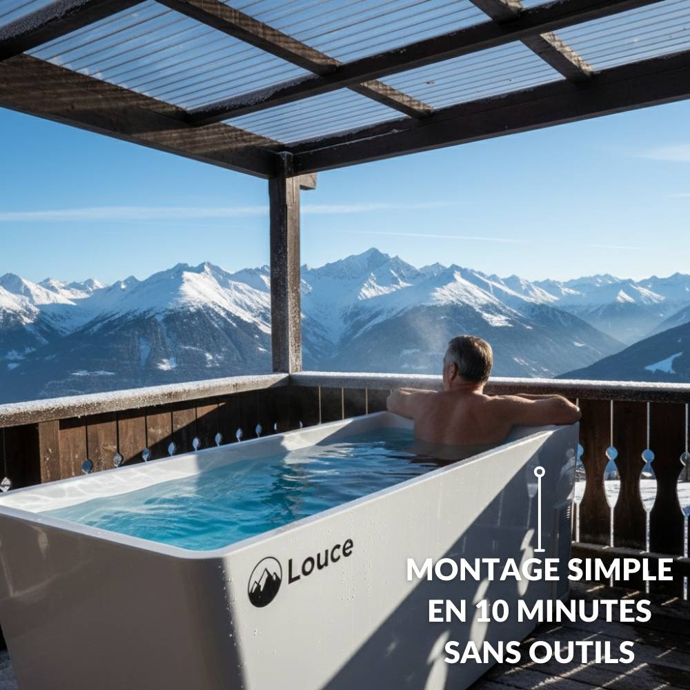 bain de cryothérapie blanc montage