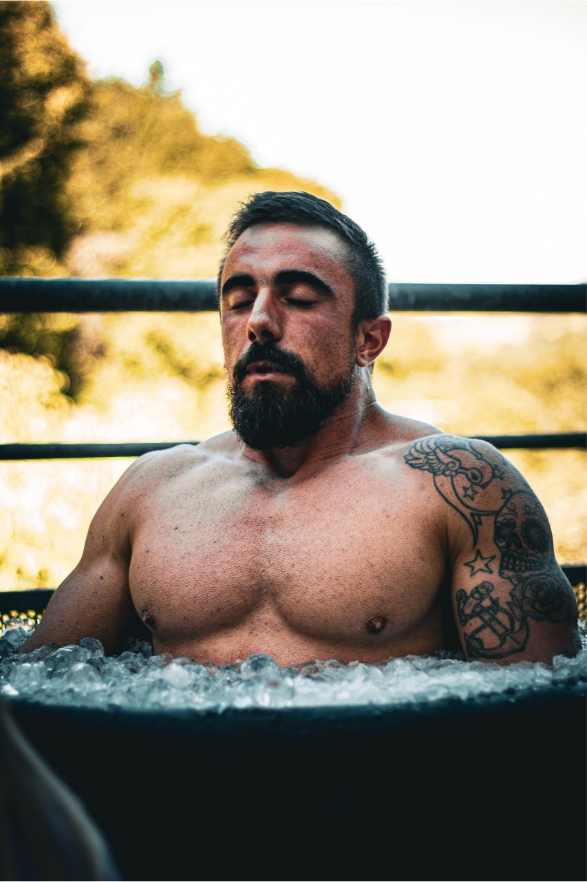 un bain glacé portable pour la récupération