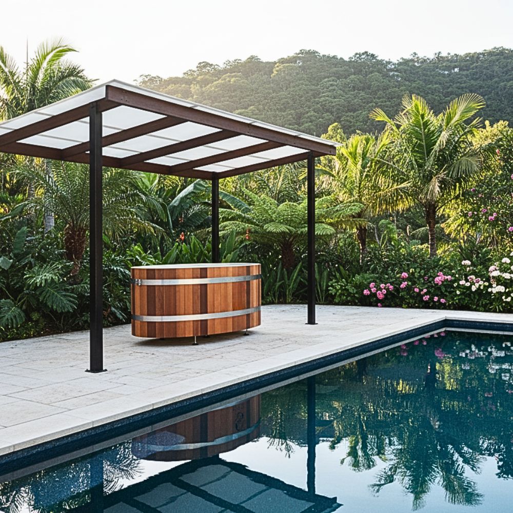 bain froid professionnel en bord de piscine
