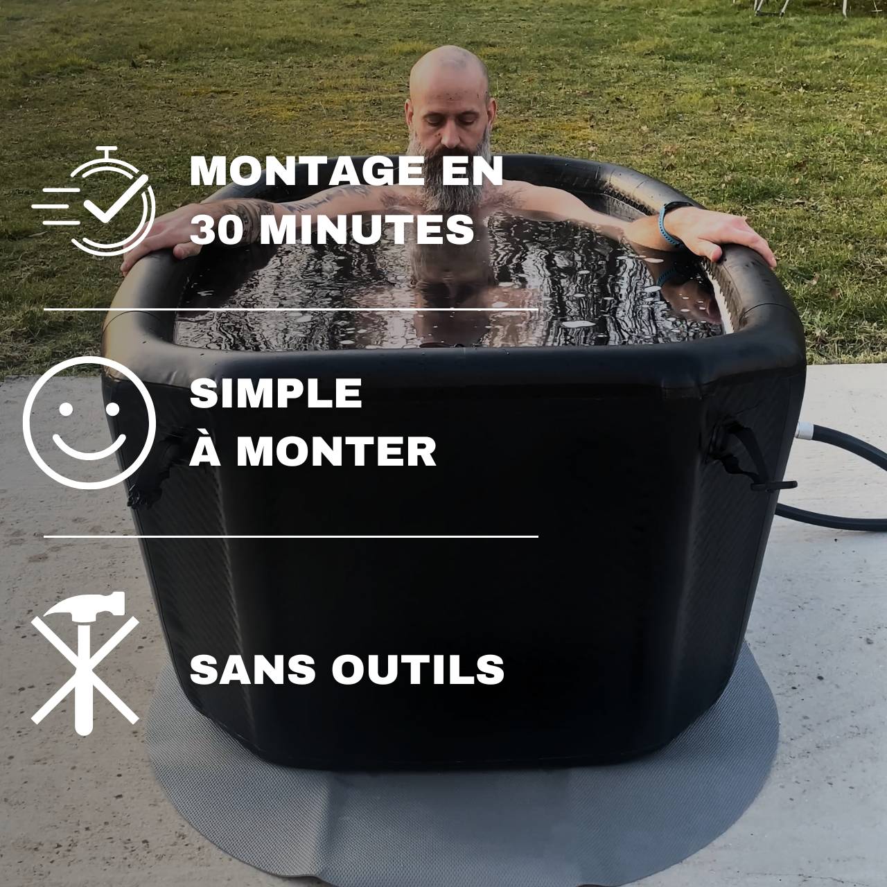 bain froid électrique montage
