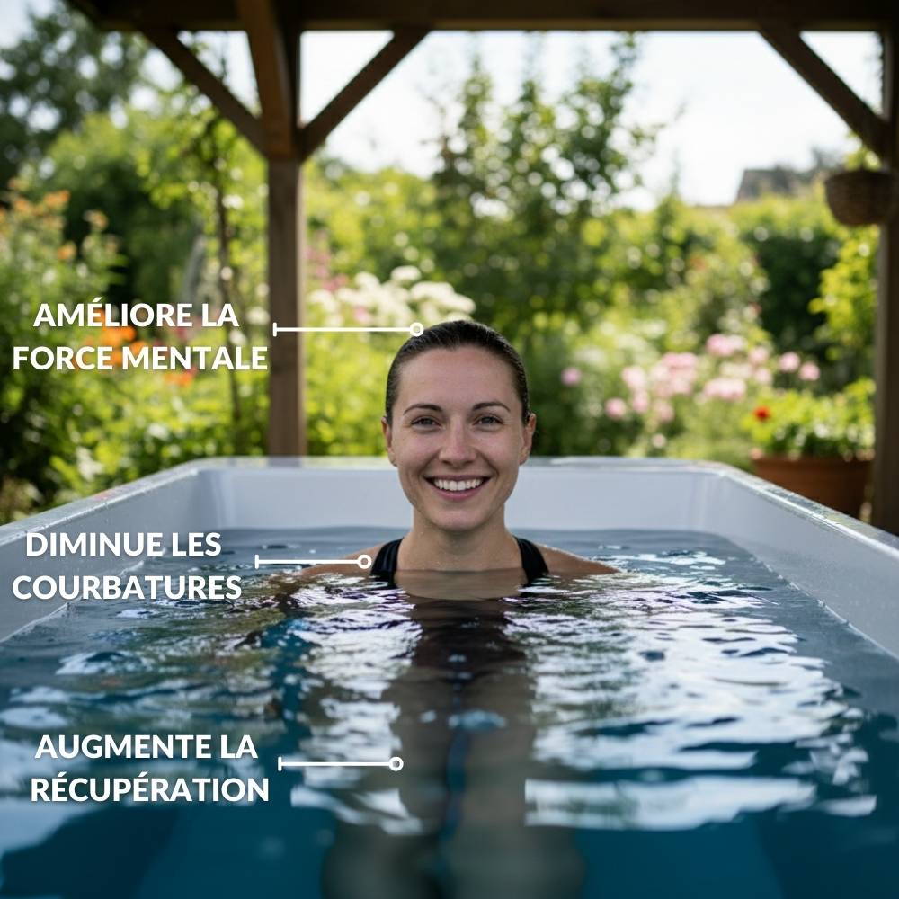 femme dans bain de cryothérapie