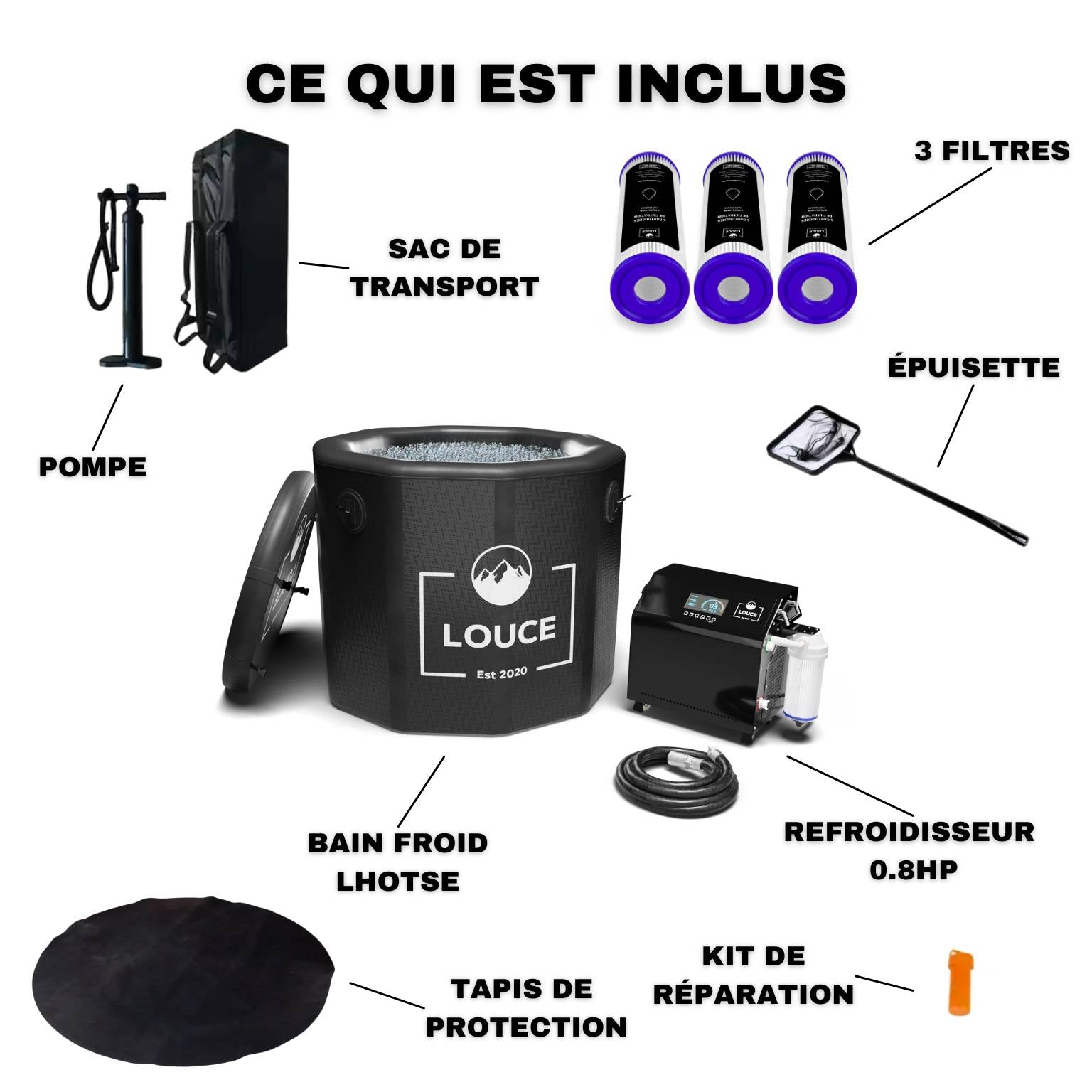 bain froid electrique accessoires