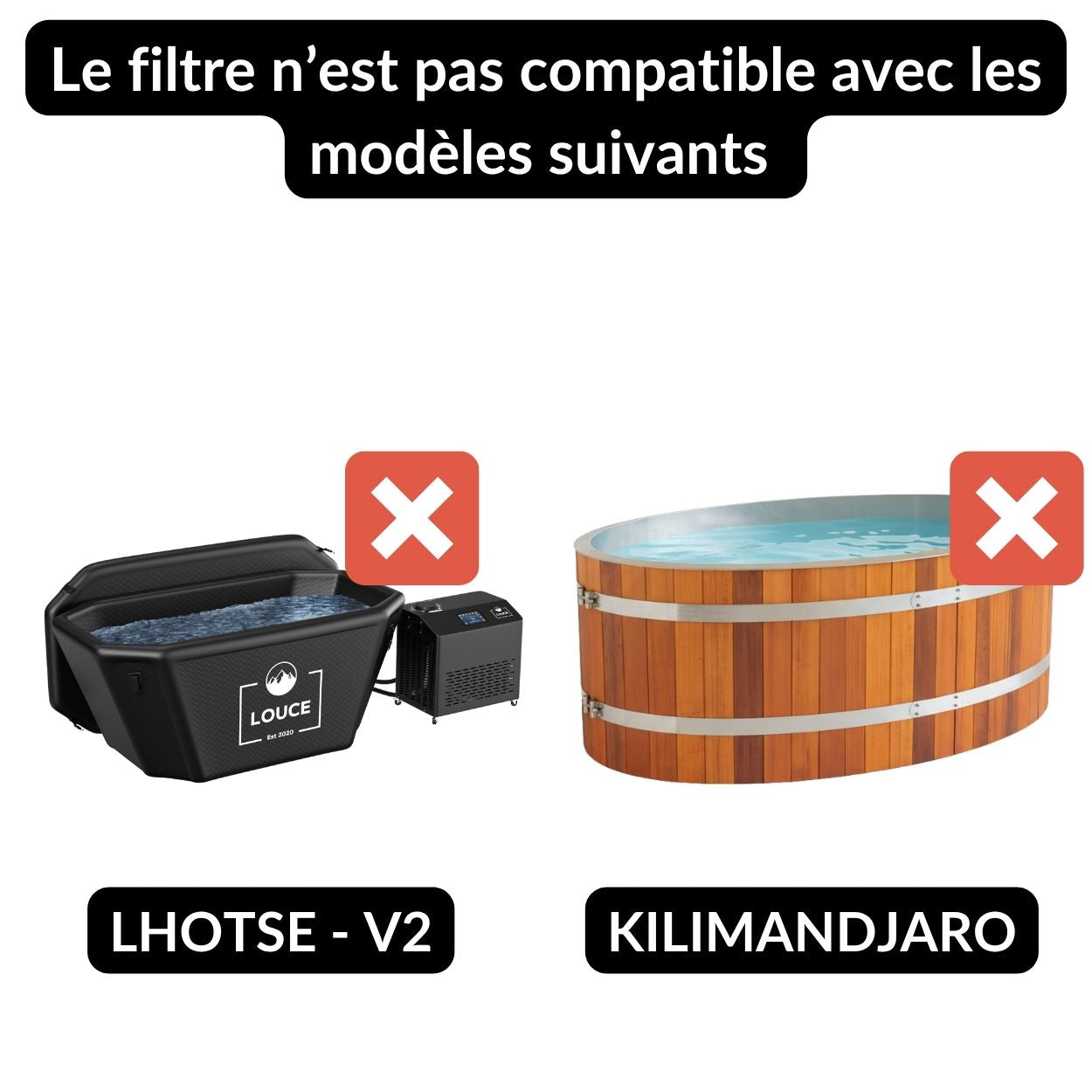 bain froid non compatible avec le filtre